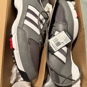 Adidas Men's Gray and White Sneakers